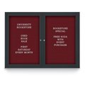 United Visual Products Indoor Enclosed Combo Board, 42"x32", Bronze Frame/White Porc & Cinnabar UVCB4232BZ-WHTPORC-CINNABA
